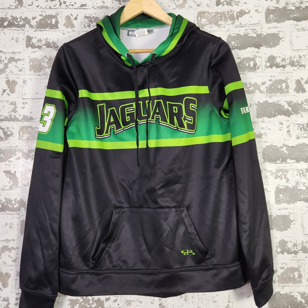 Boombah Jaguars Football Player Number 23 Franzwa Hoodie Mens Size M Black Green